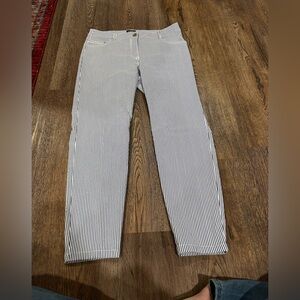 Soho Black and White Striped Pants